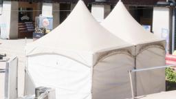 간이 몽골 텐트 설치