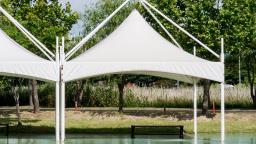 휴양지 몽골텐트 설치