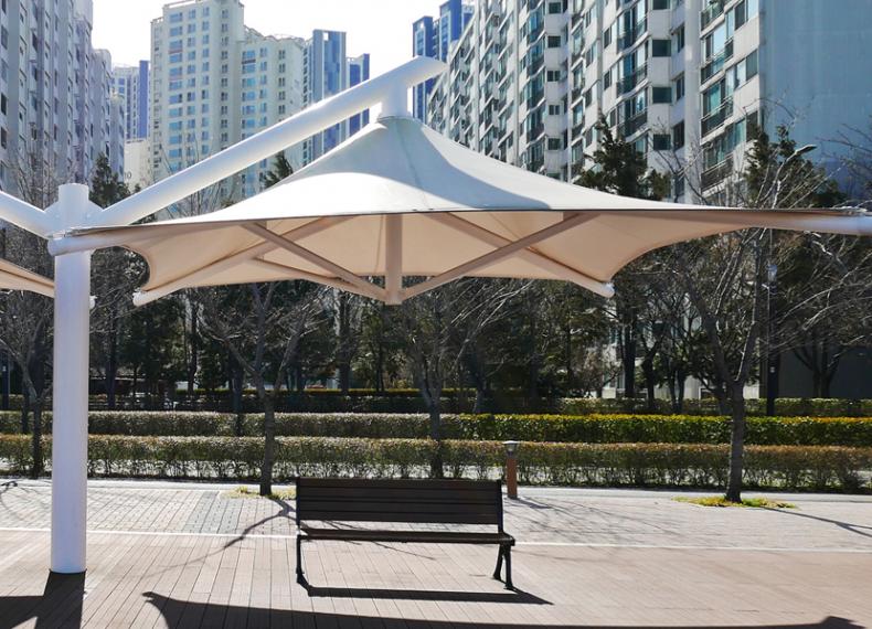 간이 몽골 텐트 설치