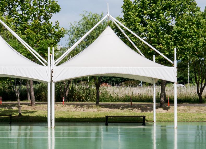 간이 몽골 텐트 설치